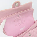 CHANEL Matelasse 25 Chain Shoulder Bag cotton Pink Silver CC Auth 193441-10