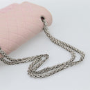 CHANEL Matelasse 25 Chain Shoulder Bag cotton Pink Silver CC Auth 193441-7