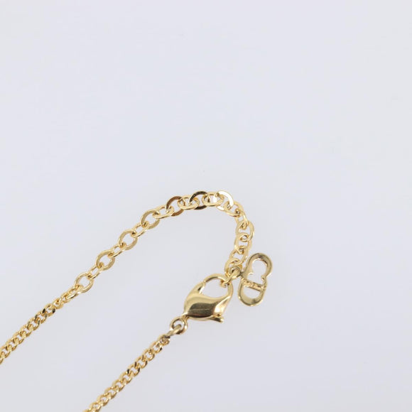 Christian Dior Necklace metal Gold Tone Auth 193448M
