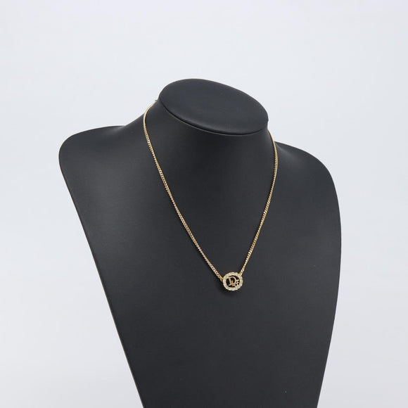 Christian Dior Necklace metal Gold Tone Auth 193448M