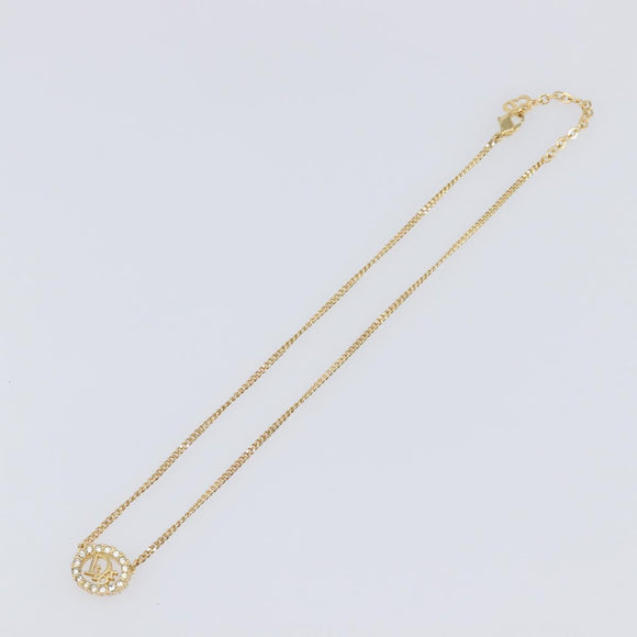 Christian Dior Necklace metal Gold Tone Auth 193448M