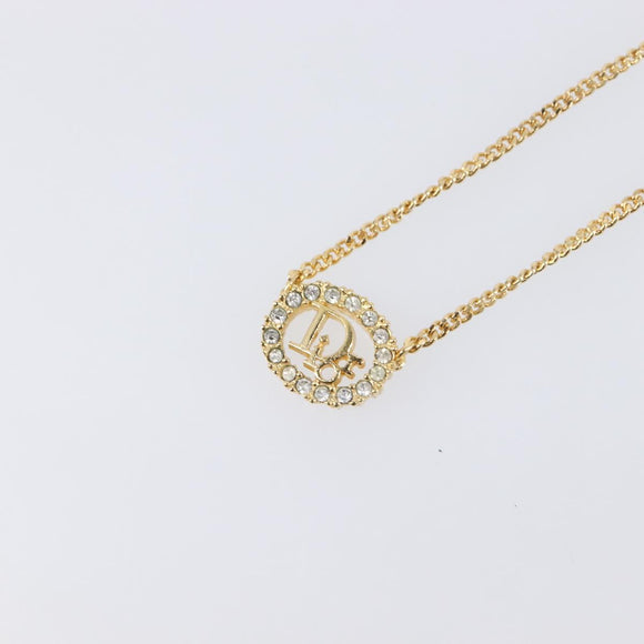 Christian Dior Necklace metal Gold Tone Auth 193448M