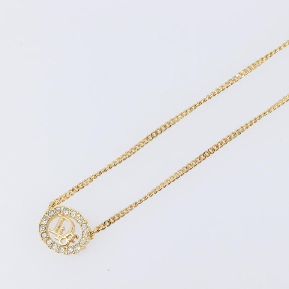 Christian Dior Necklace metal Gold Tone Auth 193448M