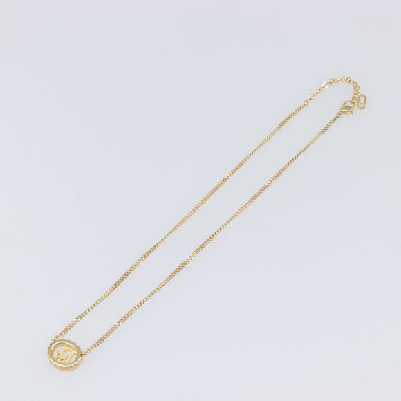 Christian Dior Necklace metal Gold Tone Auth 193448M