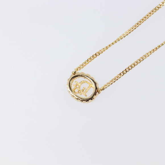 Christian Dior Necklace metal Gold Tone Auth 193448M