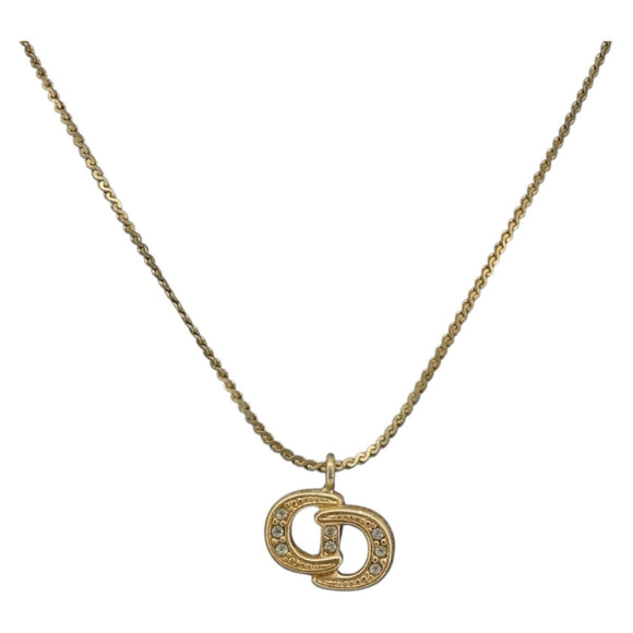 Christian Dior Necklace metal Gold Tone Auth 193456