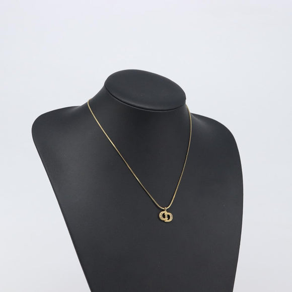 Christian Dior Necklace metal Gold Tone Auth 193456