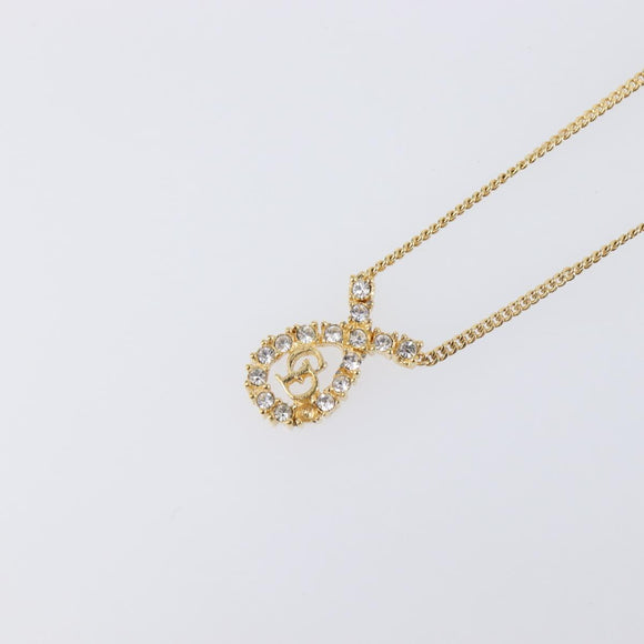 Christian Dior Necklace metal Gold Tone Auth 193470
