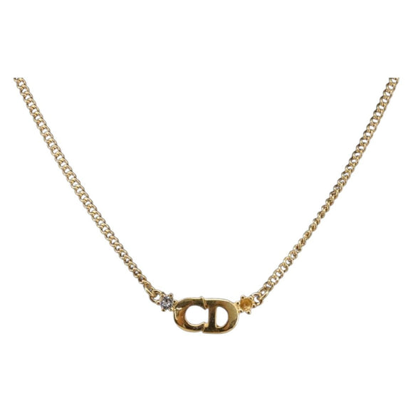 Christian Dior Necklace metal Gold Tone Auth 193477