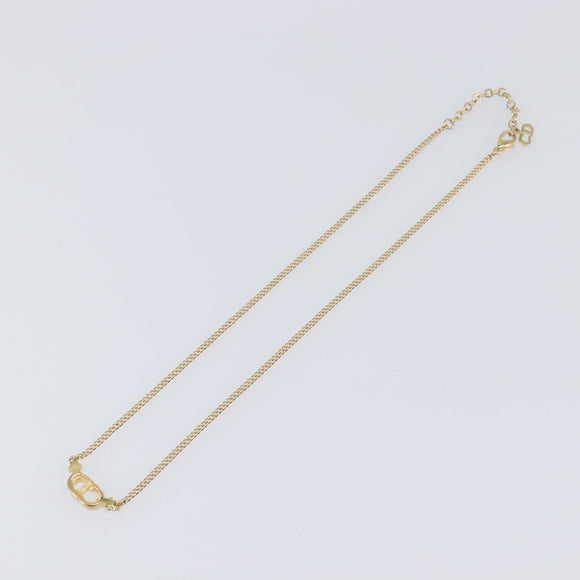 Christian Dior Necklace metal Gold Tone Auth 193477