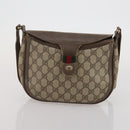 GUCCI GG Supreme GG Canvas Sherry Line Bag PVC 2 Set Beige Brown Auth 193488-10
