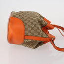 GUCCI GG Supreme GG Canvas Sherry Line Bag PVC 2 Set Beige Brown Auth 193488-4