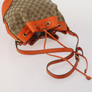 GUCCI GG Supreme GG Canvas Sherry Line Bag PVC 2 Set Beige Brown Auth 193488-5