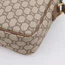 GUCCI GG Plus Supreme Shoulder Bag PVC Beige Gold Auth 193496-12