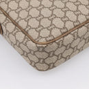 GUCCI GG Plus Supreme Shoulder Bag PVC Beige Gold Auth 193496-13