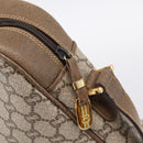 GUCCI GG Plus Supreme Shoulder Bag PVC Beige Gold Auth 193496-14