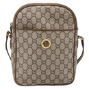 GUCCI GG Plus Supreme Shoulder Bag PVC Beige Gold Auth 193496-2