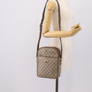 GUCCI GG Plus Supreme Shoulder Bag PVC Beige Gold Auth 193496-20