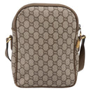 GUCCI GG Plus Supreme Shoulder Bag PVC Beige Gold Auth 193496-3