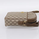 GUCCI GG Plus Supreme Shoulder Bag PVC Beige Gold Auth 193496-5
