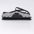 GUCCI GG Supreme Shoulder Bag PVC Navy Gold 004 02 025 Auth 193497-5