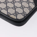GUCCI GG Supreme Shoulder Bag PVC Navy Gold 004 02 025 Auth 193497-14