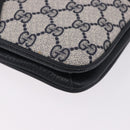GUCCI GG Supreme Shoulder Bag PVC Navy Gold 004 02 025 Auth 193497-15