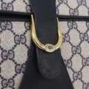 GUCCI GG Supreme Shoulder Bag PVC Navy Gold 004 02 025 Auth 193497-18