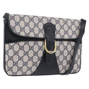 GUCCI GG Supreme Shoulder Bag PVC Navy Gold 004 02 025 Auth 193497-1