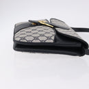 GUCCI GG Supreme Shoulder Bag PVC Navy Gold 004 02 025 Auth 193497-3