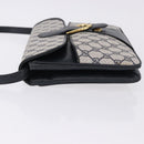 GUCCI GG Supreme Shoulder Bag PVC Navy Gold 004 02 025 Auth 193497-4