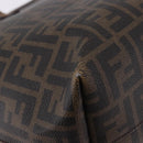 FENDI Zucca Canvas Tote Bag PVC Brown Black Auth 193498-16