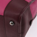 LOEWE Amazona 35 Hand Bag Leather Pink Silver Auth 193499V-14