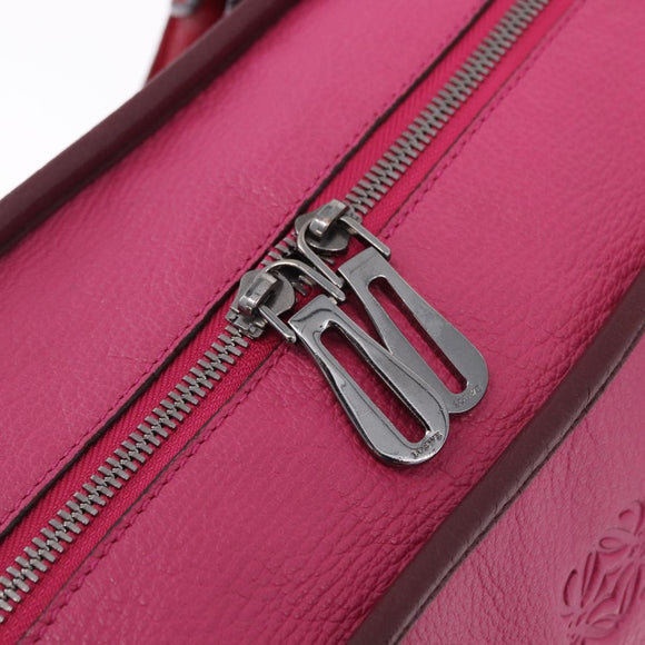 LOEWE Amazona 35 Hand Bag Leather Pink Silver Auth 193499V