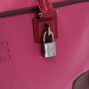 LOEWE Amazona 35 Hand Bag Leather Pink Silver Auth 193499V-18