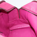LOEWE Amazona 35 Hand Bag Leather Pink Silver Auth 193499V-20