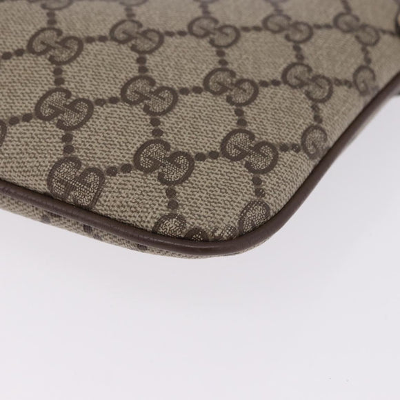 GUCCI GG Supreme Web Sherry Line Bag PVC Beige Gold 904 02 047 Auth 193500