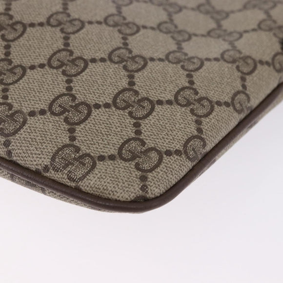 GUCCI GG Supreme Web Sherry Line Bag PVC Beige Gold 904 02 047 Auth 193500