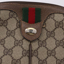 GUCCI GG Supreme Web Sherry Line Bag PVC Beige Gold 904 02 047 Auth 193500-19