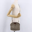 GUCCI GG Supreme Web Sherry Line Bag PVC Beige Gold 904 02 047 Auth 193500-24