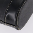 BURBERRY Hand Bag Leather Black Gold Auth 193502-15