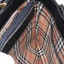 BURBERRY Hand Bag Leather Black Gold Auth 193502-21