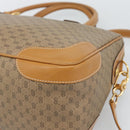 GUCCI Micro GG Supreme Hand Bag PVC 2way Beige Gold 002 122 0033 Auth 193503-17