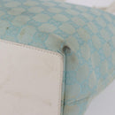 GUCCI GG Canvas Tote Bag Light Blue Gold 002 1098 Auth 193504-14
