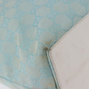 GUCCI GG Canvas Tote Bag Light Blue Gold 002 1098 Auth 193504-15