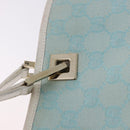 GUCCI GG Canvas Tote Bag Light Blue Gold 002 1098 Auth 193504-10