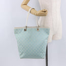 GUCCI GG Canvas Tote Bag Light Blue Gold 002 1098 Auth 193504-22