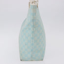 GUCCI GG Canvas Tote Bag Light Blue Gold 002 1098 Auth 193504-4