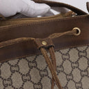 GUCCI GG Supreme Shoulder Bag PVC Beige Gold Auth 193506-10