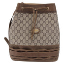 GUCCI GG Supreme Shoulder Bag PVC Beige Gold Auth 193506-13
